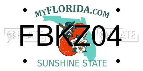 FBKZ04 Florida License Plate
