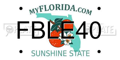 FBLE40 Florida License Plate