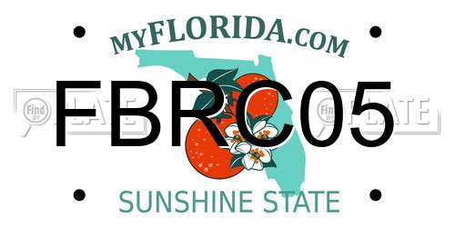 FBRC05 Florida License Plate