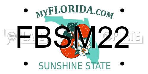 FBSM22 Florida License Plate