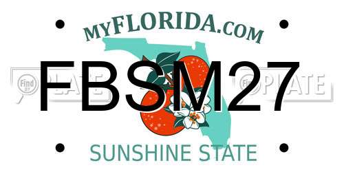 FBSM27 Florida License Plate