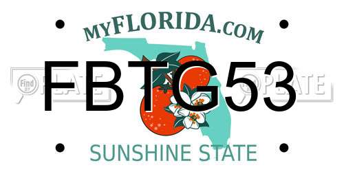 FBTG53 Florida License Plate