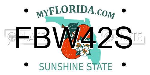 FBW42S Florida License Plate
