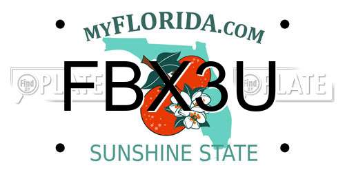 FBX3U Florida License Plate