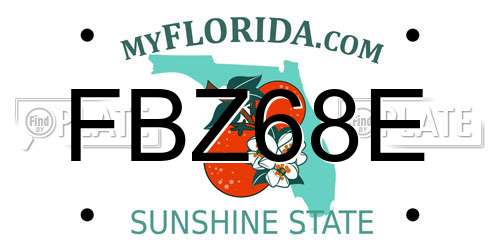 FBZ68E Florida License Plate