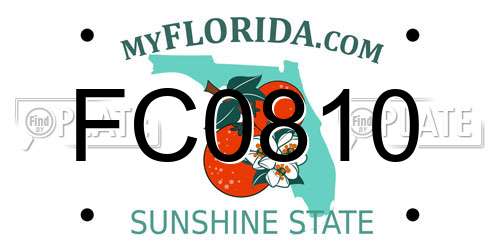 FC0810 Florida License Plate