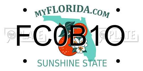 FC0B1O Florida License Plate