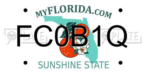 FC0B1Q Florida License Plate