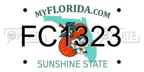 FC1323 Florida License Plate