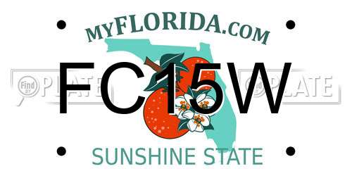 FC15W Florida License Plate