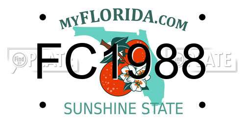 FC1988 Florida License Plate