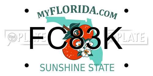 FC83K Florida License Plate