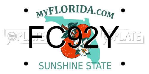 FC92Y Florida License Plate
