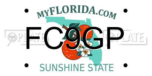 FC9GP Florida License Plate