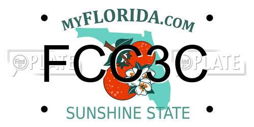 FCC3C Florida License Plate