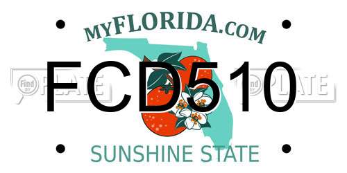 FCD510 Florida License Plate