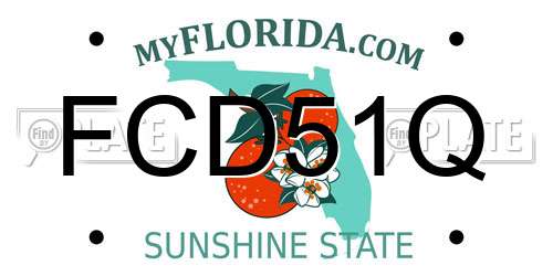 FCD51Q Florida License Plate