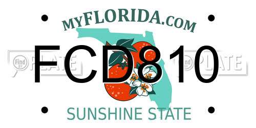 FCD810 Florida License Plate