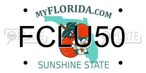 FCLU50 Florida License Plate