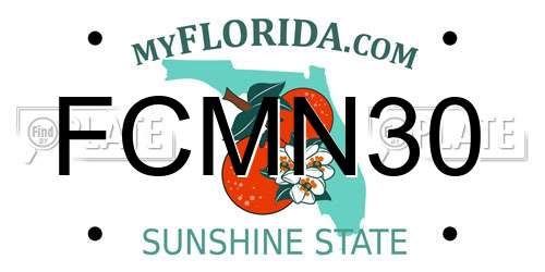 FCMN30 Florida License Plate