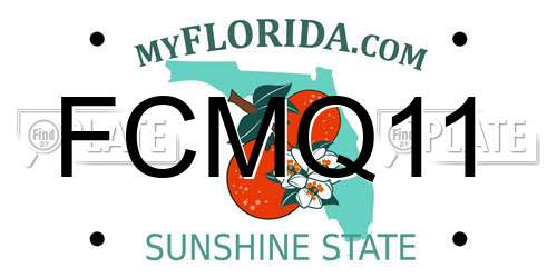 FCMQ11 Florida License Plate