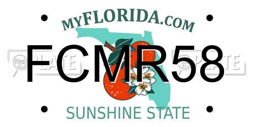 FCMR58 Florida License Plate