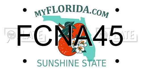 FCNA45 Florida License Plate