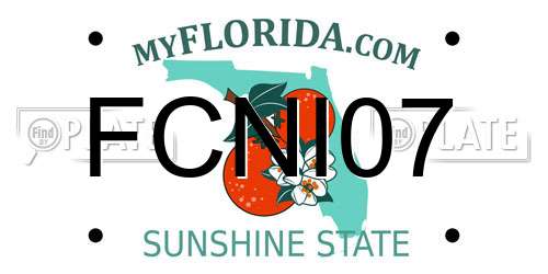 FCNI07 Florida License Plate