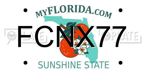 FCNX77 Florida License Plate