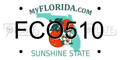 FCO510 Florida License Plate