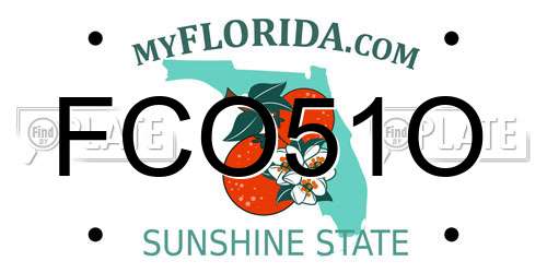 FCO51O Florida License Plate