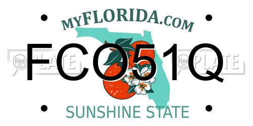 FCO51Q Florida License Plate
