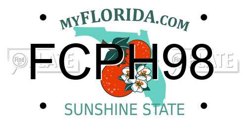 FCPH98 Florida License Plate