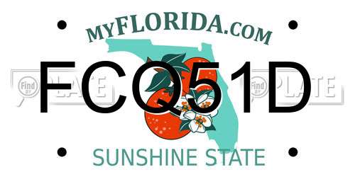 FCQ51D Florida License Plate