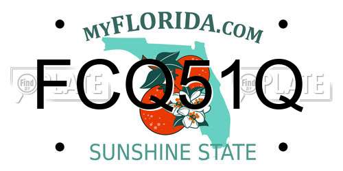 FCQ51Q Florida License Plate