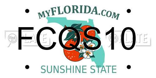 FCQS10 Florida License Plate