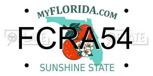 FCRA54 Florida License Plate