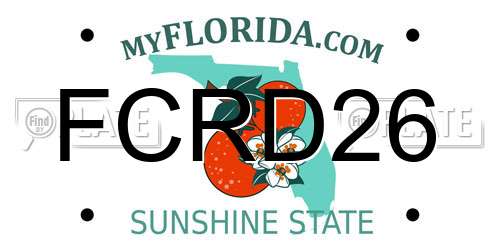 FCRD26 Florida License Plate