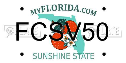 FCSV50 Florida License Plate