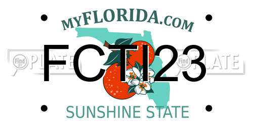 FCTI23 Florida License Plate