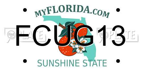 FCUG13 Florida License Plate