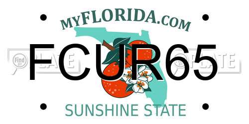 FCUR65 Florida License Plate