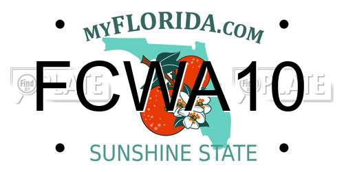 FCWA10 Florida License Plate