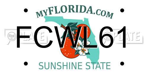 FCWL61 Florida License Plate