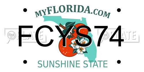 FCYS74 Florida License Plate