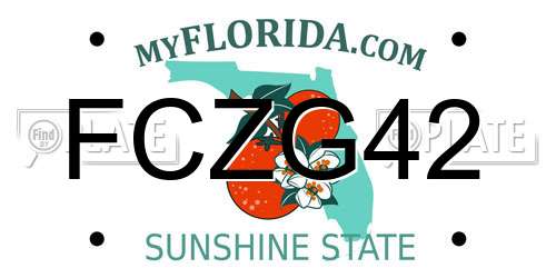 FCZG42 Florida License Plate
