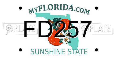 FD257 Florida License Plate
