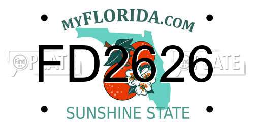 FD2626 Florida License Plate