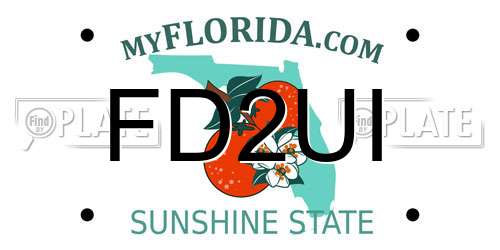 FD2UI Florida License Plate
