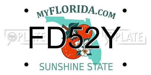 FD52Y Florida License Plate